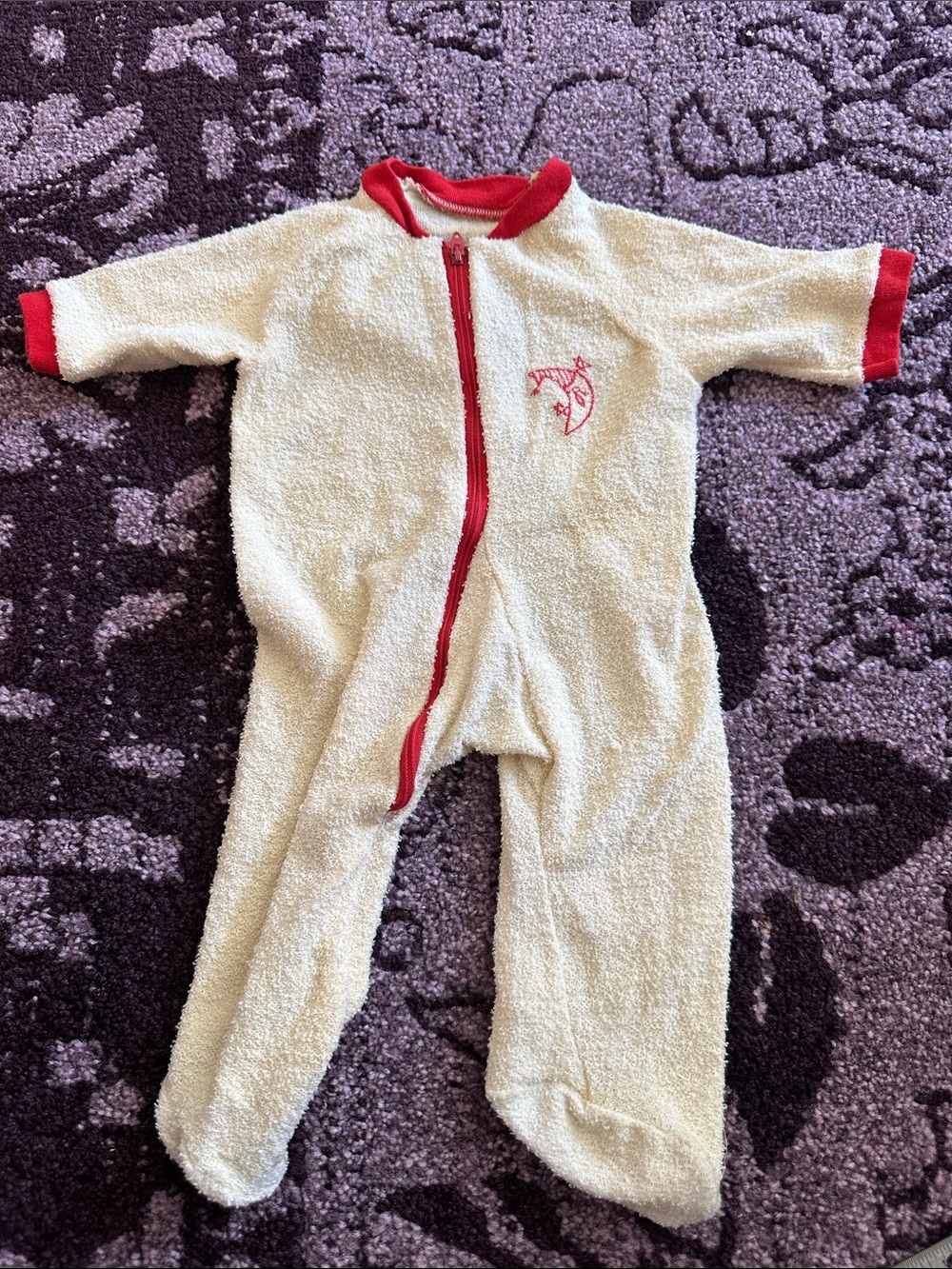 Newborn baby footie pajamas moon